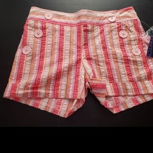 Bright striped shorts